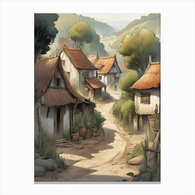 Village In The Woods 1 Canvas Print