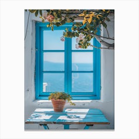 Blue Window Canvas Print