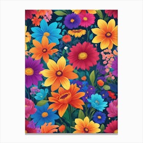 Seamless Floral Pattern 3 Canvas Print