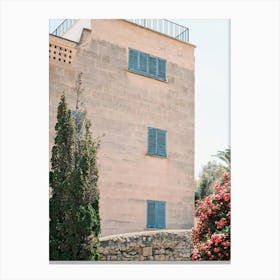 Blue Windows in Eivissa // Ibiza Travel Photography Canvas Print