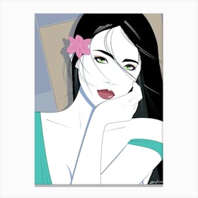 Jade - Retro 80s Style Canvas Print