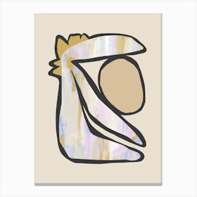 Funky Leaf Lila Canvas Print