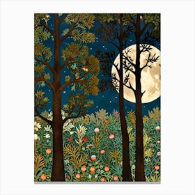 William Morris Moonlight In The Forest 6 Canvas Print