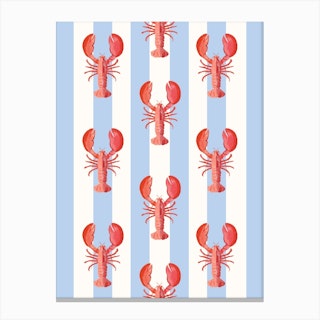 Lobster Stripe Canvas Print