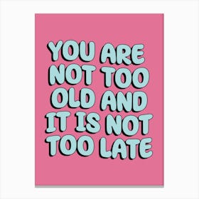 It is Not Too Late Canvas Print