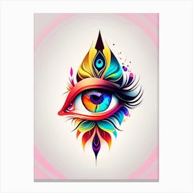 Abstract Expression, Symbol, Third Eye Tattoo 1 Canvas Print