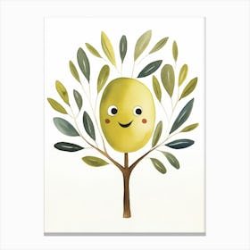 Friendly Kids Olive Canvas Print