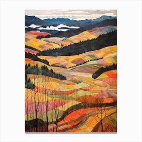 Autumn National Park Painting Black Forest National Park Germany 4 Canvas Print