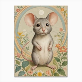 Mouse In The Moonlight Canvas Print