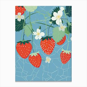 Strawberries Illustration 6 Canvas Print