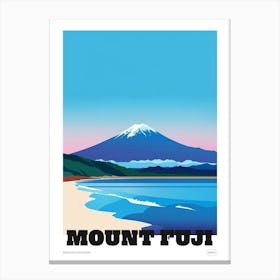 Mount Fuji Japan 1 Colourful Travel Poster Canvas Print