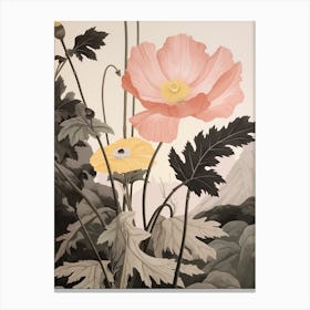 Flower Illustration Poppy 3 Canvas Print