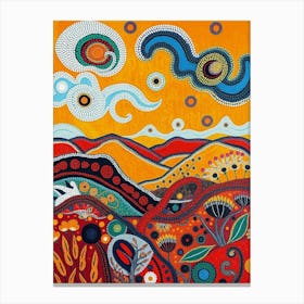 Aboriginal Landscape Painting Canvas Print