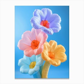 Dreamy Inflatable Flowers Hollyhock 2 Canvas Print