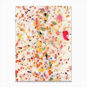 Abstract Modern Art, Splatters Painting with Oil Pastel Color Art Print. 1 Canvas Print