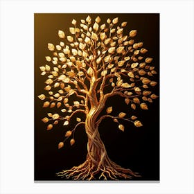 Golden Tree Of Life 1 Canvas Print