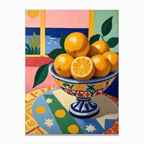 Oranges In A Bowl 1 Canvas Print