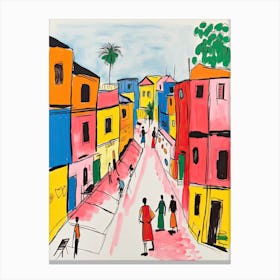 Dhaka, Dreamy Storybook Illustration 2 Canvas Print