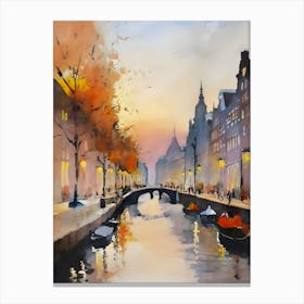 Amsterdam At Dusk 5 Canvas Print
