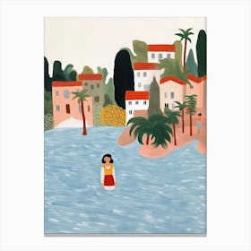 Italian Holidays, Tiny People And Illustration 7 Canvas Print