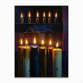 Hanukkah Candles 1 Canvas Print