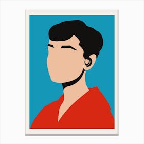 Audrey Hepburn Minimalist Pop Art Portrait Canvas Print