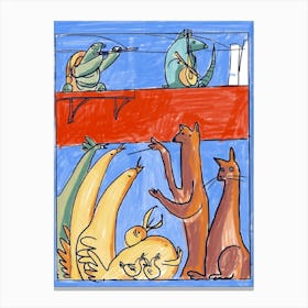 Animal choir 1 Canvas Print