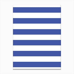 Blue And White Stripes Canvas Print