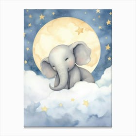 Sleeping Baby Elephant 2 Canvas Print