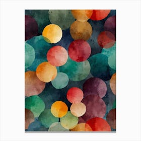 Watercolor Circles Canvas Print