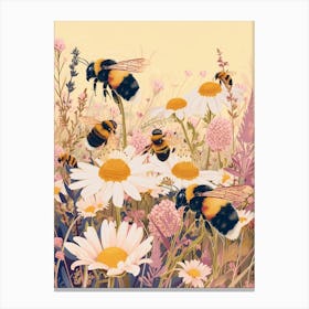 Andrena Bee Storybook Illustration 21 Canvas Print