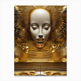 Golden Face Canvas Print