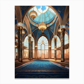 Ortaky Mosque Pixel Art 3 Canvas Print