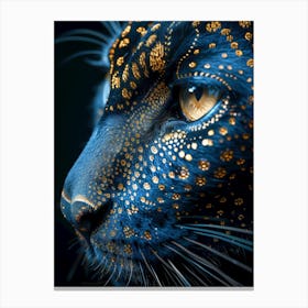 Blue Leopard Canvas Print