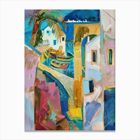 Multicolored Abstract Mallorca Canvas Print