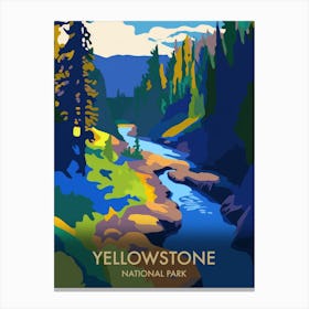 Yellowstone National Park Matisse Style Vintage Travel Poster 1 Canvas Print