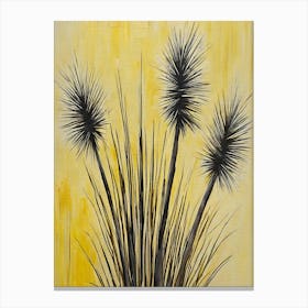 Australian yellow pampas grass flowers Canvas Print
