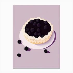 Blackberry Pie Dessert Simplicity Flower Canvas Print