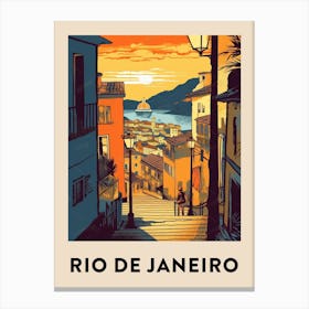 Rio De Janeiro 2 Vintage Travel Poster Canvas Print