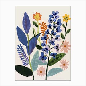 Painted Florals Lilac 3 Canvas Print