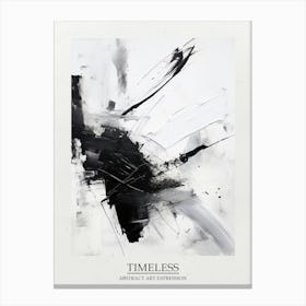 Timeless Reverie Abstract Black And White 11 Poster Canvas Print