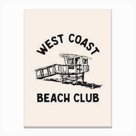 Neutral West Coast Beach Club Canvas Print