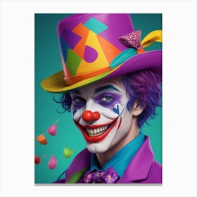 Absolute Reality V16 Wearing A Hat Pop Illustration Joker Clow 0 Canvas Print