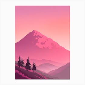 Misty Mountains Vertical Background In Pink Tone 40 Canvas Print
