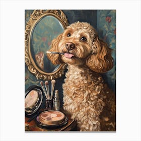 Cockapoo Want Me To Help You With Your Make Up Mum? Canvas Print