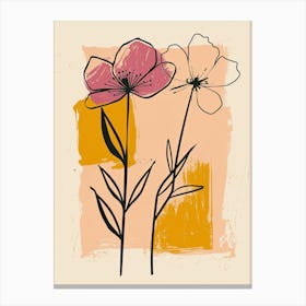 San Salvador Flower Market Boho Minimalist Style Canvas Print