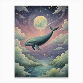 Whale In The Sky Canvas Print