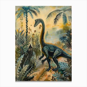Dinosaur Impressionist Inspired Painting 1 Canvas Print