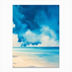 Blue Sky On The Beach Canvas Print