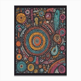 Psychedelic Circles Canvas Print